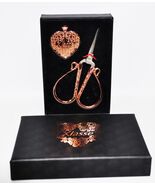 Klasse Rose Gold 4 Inch Scissor and Thread Cutter Set - $401.92 MXN