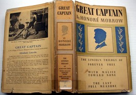 THE GREAT CAPTAIN Abraham Lincoln 3logy Honore Morrow 1930 HCDJ ex lib civil war - £5.78 GBP