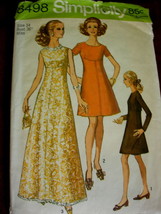 Classic Dress ~ Simplicity 8498 ~ Size 14 ~ Bust 36 ~ Belinda Bellville Design - £11.93 GBP