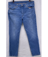 Levi&#39;s Mens 511 Jeans 36x32 Slim Fit Medium Wash Fade Denim Blue Zipper ... - £21.80 GBP