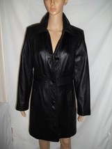 Jones of New York Leather Womens&#39; Coat - Color:Black-Size: Medium-NWOT - $67.99