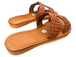 Women&#39;s Leather Sandals, Flat Sandals, Strap Sandals Premium Moroccan Le... - £45.56 GBP