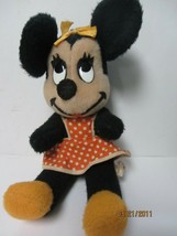 Vintage 50s Walt Disney Production Mini Mouse Stuffed Animal Character P... - $9.99