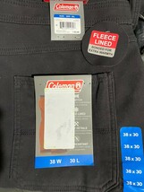 Coleman Men&#39;s Pants 38x30 Fleece Lined Tear Resistant Stretch Utility Pa... - $24.75