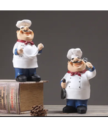 Set of 4 Resin Chef Restaurant Home Figurine Decor  - £46.47 GBP