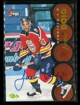 Vintage 1995 Classic 5 Sport Autograph Hockey Card Jason Doig Winnipeg Jets C - £9.97 GBP