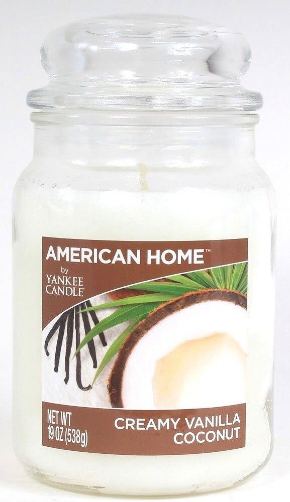1 American Home By Yankee Candle 19 Oz Creamy Vanilla Coconut Glass Jar Candle - $29.99