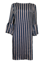 kaos jeans puff ballon sleeve midi Stripe dress size IT 44 US 8 - $44.54