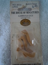 Miniature Cabriole Wooden Legs 1 3/16” LG New - £3.97 GBP