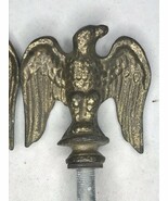 Vintage cast brass flagpole eagle topper lamp finial With Threaded Lamp ... - $45.00