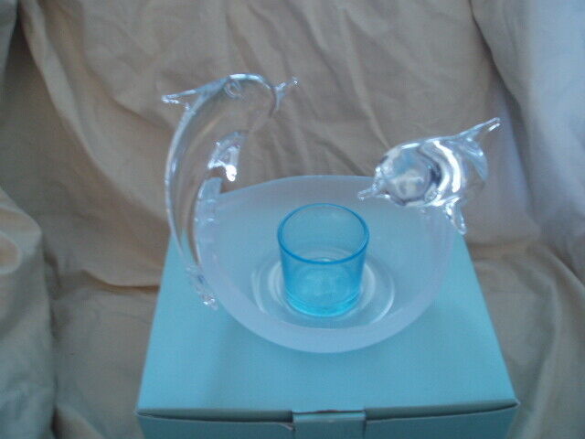 Primary image for PartyLite Jump For Joy Votive Holder Dolphin Party Lite -mo