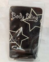 Ear Piercing Plugs 00G Gauge Taper Black Onyx Metal Pair Silver Moon Jew... - $7.66