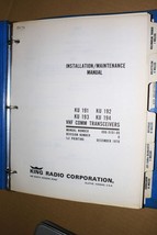 Bendix King KU-191/192/193/194 VHF Comm Transceiver Maint manual 006-5151 - £117.99 GBP