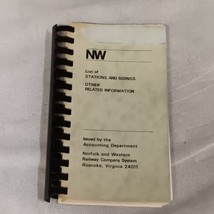 NW Norfolk &amp; Western Railway Stations and Sidings Book 1972 - $26.95