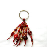 Burgundy Beaded Key Chain OOAK - $7.54 CAD