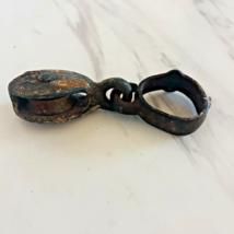 Antique Vintage Pulley Cast Iron Farm 1900's Pulley Steampunk Rustic Met... - $34.64