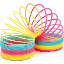 Colorful Fun for Kids with Our Rainbow Spring Plastic Coil Party Favor Toy - Set - £7.70 GBP