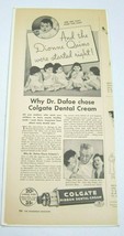 1930s Colgate Dental Cream: The Dionne Quins Vintage Print Ad - £7.98 GBP