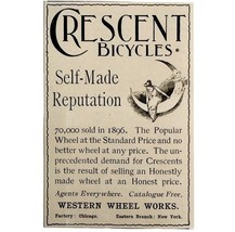 Crescent Bicycles 1897 Advertisement Victorian Bikes Western Wheel Works... - $372.61 MXN