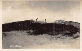 Rough Seas In The ATLANTIC~WW1 U S Sailor~Moser Real Photo Postcard - £8.58 GBP