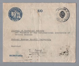 1940 Uruguay official mail cover to Canada Medicine University slogan cancel WW2 - £26.29 GBP