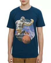 elevenparis Men&#39;s Need My Space Graphic Tee in Majolica Blue-Size Small - £22.38 GBP