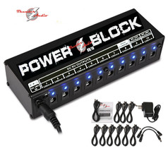 MEC Power Block HB/10 Power Supply 10 Isolated Output 9V 12V 18V Effect Pedal Po - £51.15 GBP