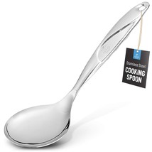11.5 Inch Stainless Steel Serving Spoon - Solid One-Piece Cooking Spoon With Com - £20.55 GBP