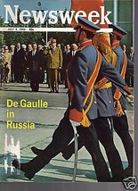 Newsweek Magazine DeGaulle in Russia July 4, 1966 - £11.67 GBP