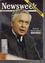 Newsweek Magazine Harold Wilson November 27, 1967 - £11.86 GBP