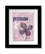 Yesterday Song by Beatles - Lyric Inspired Rock Music Print, Plaque or C... - $18.81+