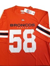 NFL Denver Broncos Von Miller #58 Short Sleeve 2 Sided Shirt Mens Size L Orange - £13.33 GBP