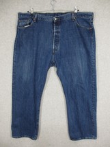 Levis 501 Men&#39;s Jeans Straight Leg Button Fly Size 48 x 30 Medium Wash - £22.67 GBP