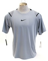 Nike Pro Gray AeroAdapt Slim Fit Short Sleeve Training Top Shirt Men&#39;s NWT - £55.12 GBP