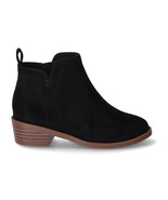Wonder Nation Toddler Girls Faux Suede Ankle Boots Size 8 Black Side Zip - $19.99