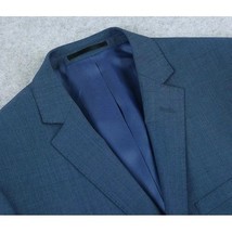Men's Renoir Wool Blend Slim Fit 2pc Suit Sharkskin Texture 557-1 Blue image 4