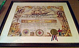 USN USS Donald Cook DDG-75 Large Framed Plank Owner&#39;s Certificate - $25.00
