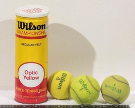 Vintage Wilson Championship Tennis Sfere Latta Pubblicità Confezione g25 - £35.30 GBP