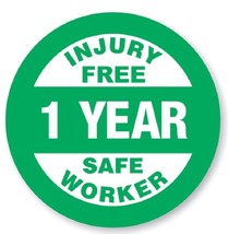 1 Year Safe Worker Award Hard Hat Decal Hardhat Sticker Helmet Label H112 - $1.79+