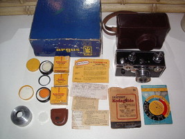 Argus C3 Brick Camera with leather case, orginal box and extras shown - £78.62 GBP