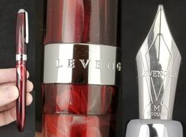 Levenger fountain pen ink Marbled &quot;M&quot; Red Germany France NEW &amp; NICE! - €42,67 EUR