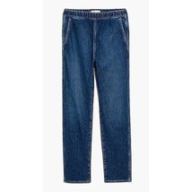 NWT Womens Size 26 26x29 1/2 Madewell Pull-On Straight Jeans in Saull Blue Wash - £30.78 GBP