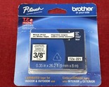 GENUINE OEM Brother TZe-221 P-Touch Label Tape 3/8&quot;  Black on White NEW - $8.90