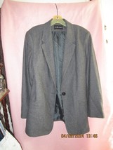 Sag Harbor Dark Gray Blend Petite Jacket Blazer Women Size L - £16.08 GBP