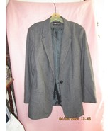 Sag Harbor Dark Gray Blend Petite Jacket Blazer Women Size L - $27.30 CAD