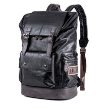 Men Leather Backpack Shoulder Bag Weekender Travel School Laptop Bags Daypack US - £36.95 GBP