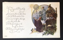 Antique A Joyous Christmas Greeting Card Three Wise Men Divided Back 404D - £9.47 GBP