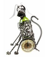 Sitting Beagle Dog Hand Made Metal Wine Bottle Holder Caddy With Analog ... - $676.11 MXN