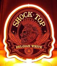 Shock Top Belgian White 3D Acrylic Beer Bar Neon Light Sign 11&quot;x10&quot; High Quality - £55.15 GBP