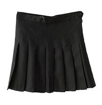 Beautifulfashionlife Women&#39;s High Waist Solid Pleated Mini Skirt(M , Black) - £21.28 GBP